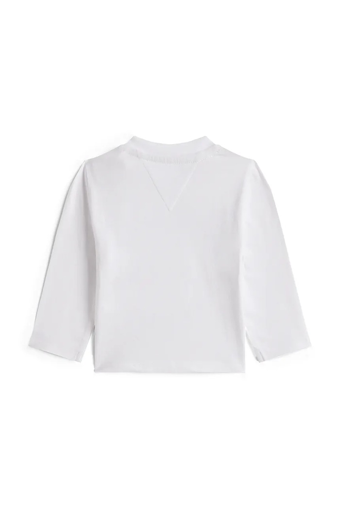 Tommy Hilfiger longsleeve bebelusi KN0KN02147.PPY2 alb SS26
