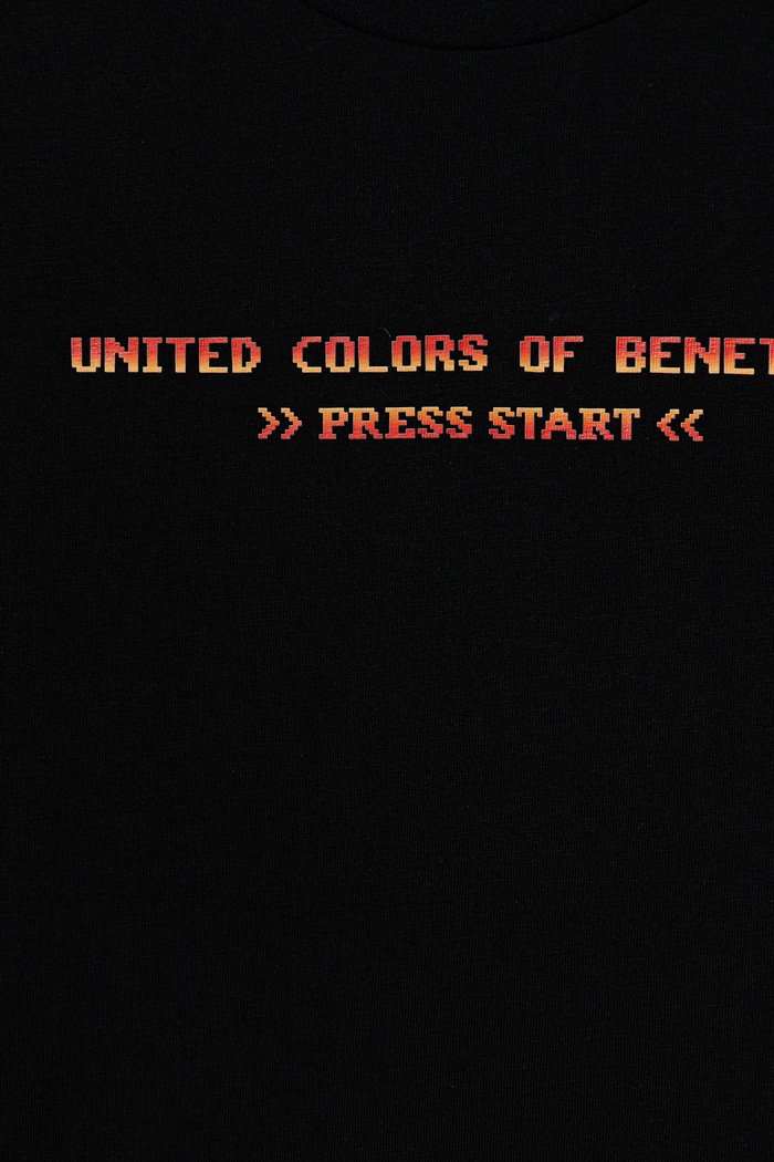 Chłopiec United Colors of Benetton longsleeve bawełniany dziecięcy 3BL0C10R2.G.Seasonal czarny