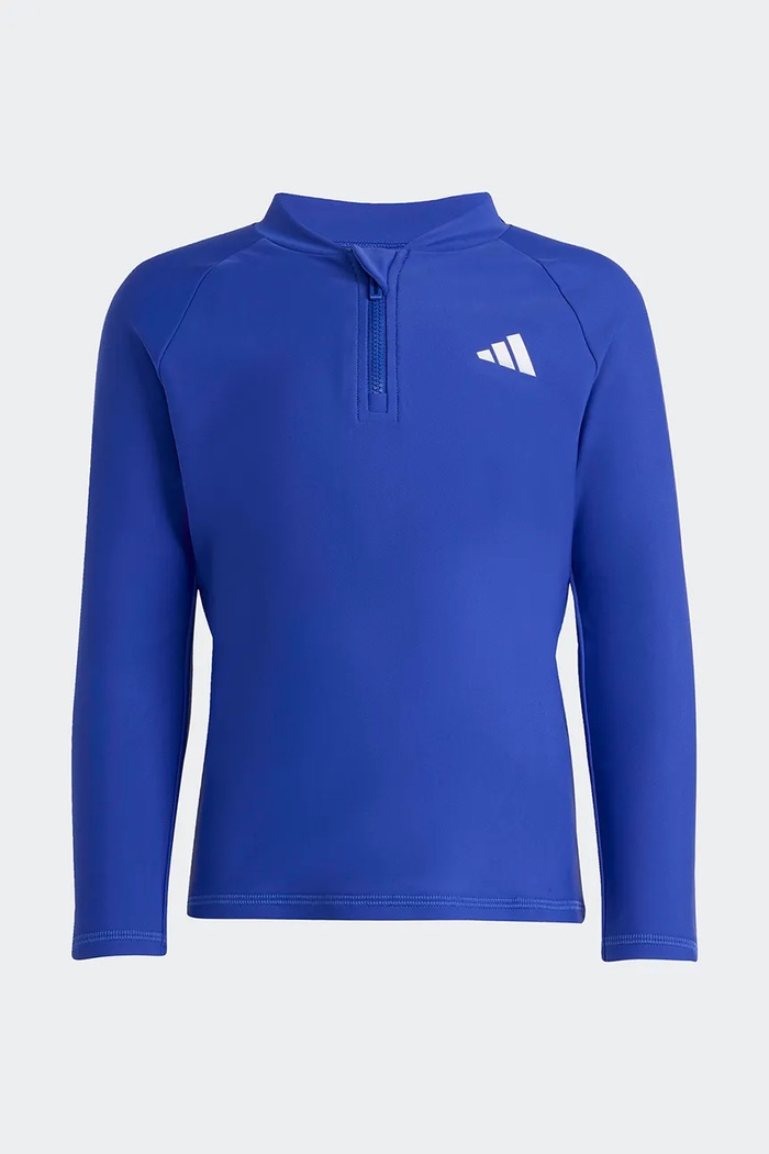 Detské tričko s dlhým rukávom adidas Performance s elastanom modrá KB7243