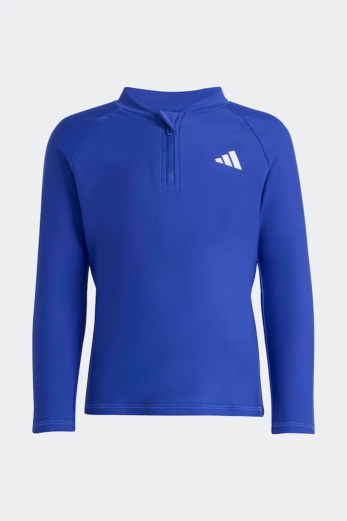Detské tričko s dlhým rukávom adidas Performance s elastanom modrá KB7243