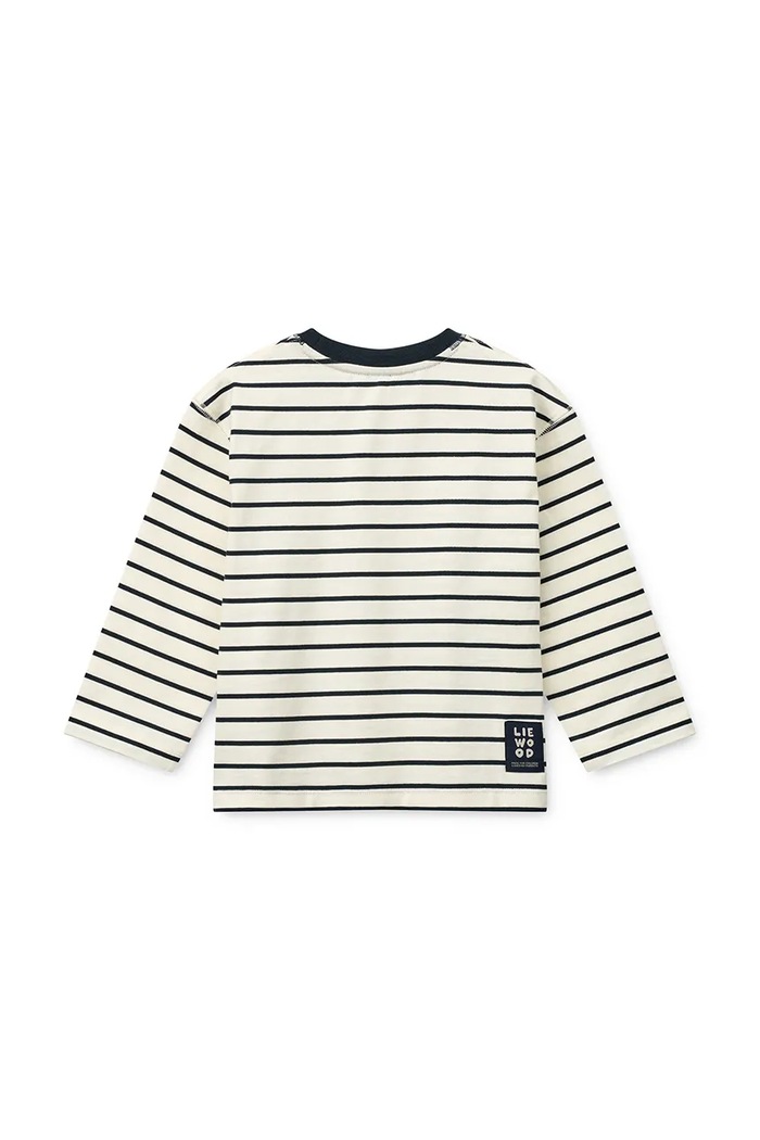 Liewood longsleeve bawełniany dziecięcy Tyler Stripe LS T-shirt LW20354.PPY2 biały SS26