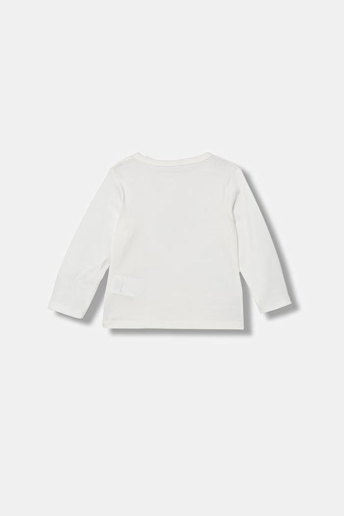 United Colors of Benetton detské bavlnené tričko s dlhým rukávom 3I9WA106W.W.Stagionale biela SS26