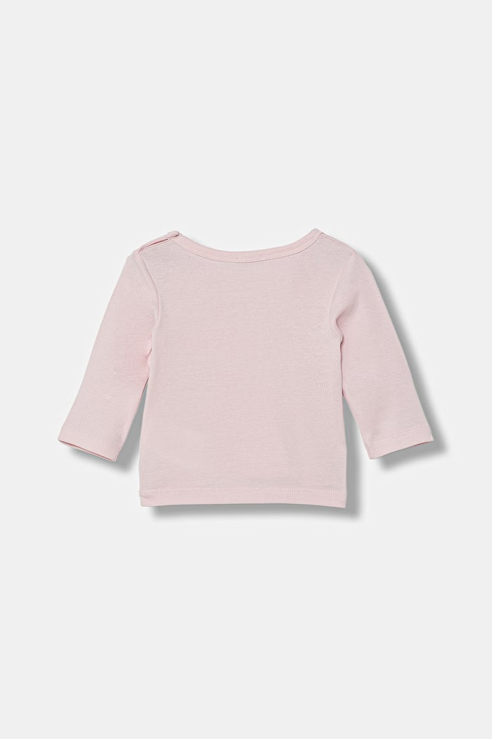 United Colors of Benetton detské bavlnené tričko s dlhým rukávom 3I9WA106W.W.Stagionale ružová SS26