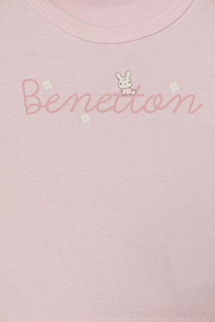 Chlapec United Colors of Benetton detské bavlnené tričko s dlhým rukávom 3I9WA106W.W.Stagionale ružová