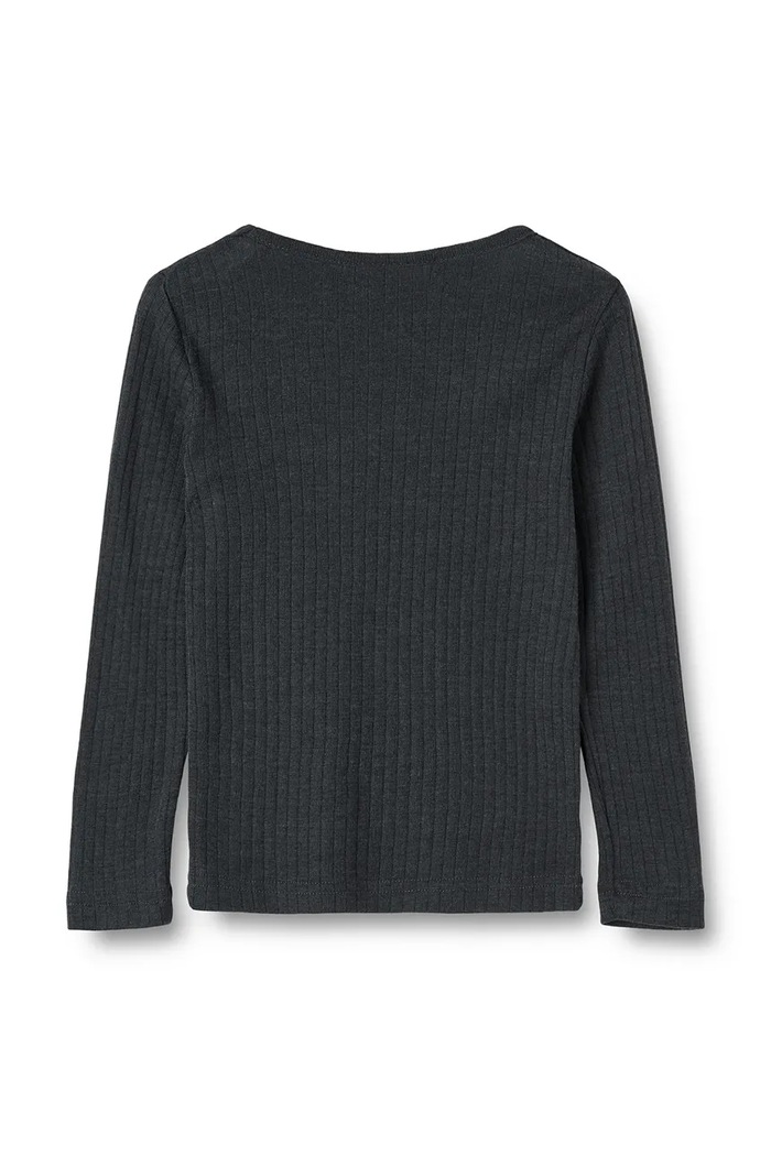 Wheat dětské tričko s dlouhým rukávem s přídavkem merino vlny 2157k.781 námořnická modř SS26
