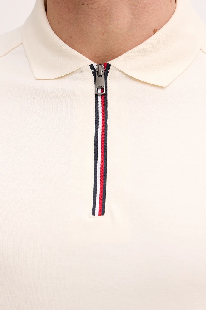 Bavlněné tričko s dlouhým rukávem Tommy Hilfiger MW0MW42808 béžová