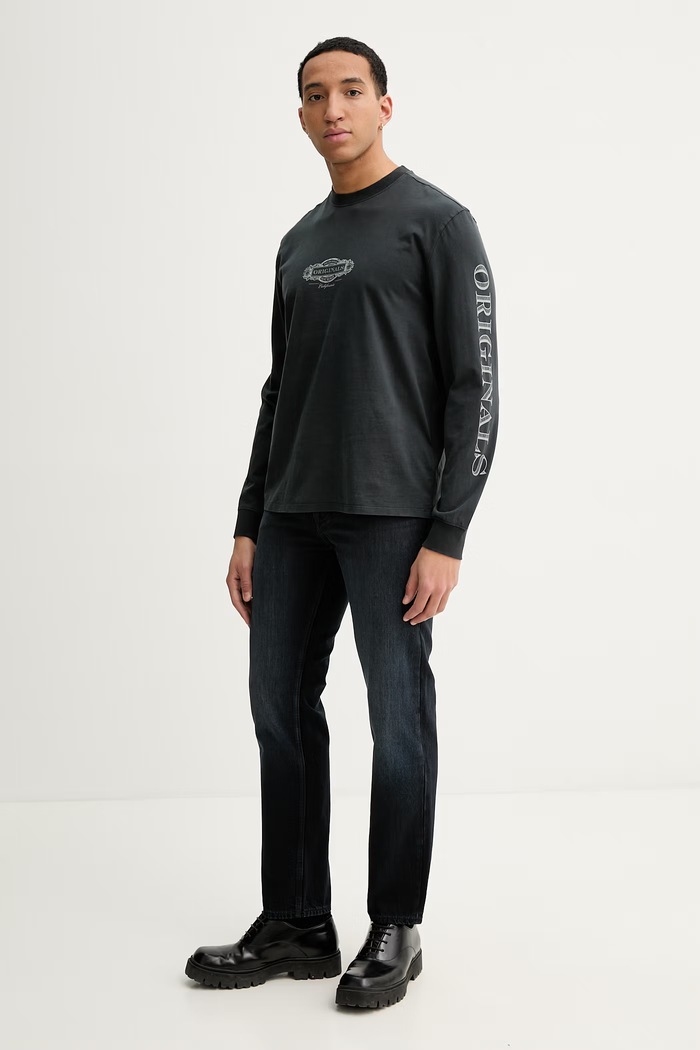 Bavlněné tričko s dlouhým rukávem Guess Originals M6RI58.K8FQ4 černá SS26