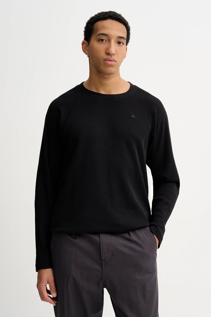 Μακρυμάνικο G-Star κανονικό μαύρο D26864.E176