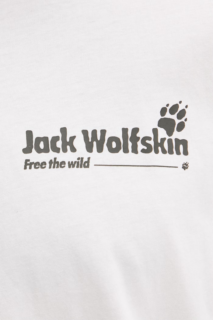 Jack Wolfskin μακρυμάνικο Ανδρικό βαμβακερό Confident A65918 λευκό
