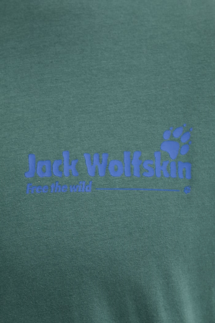 Jack Wolfskin longsleeve męski bawełniany Confident A65918 zielony