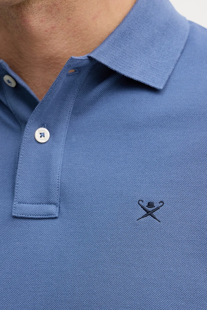 Хлопковый лонгслив Hackett London HM5500022 голубой