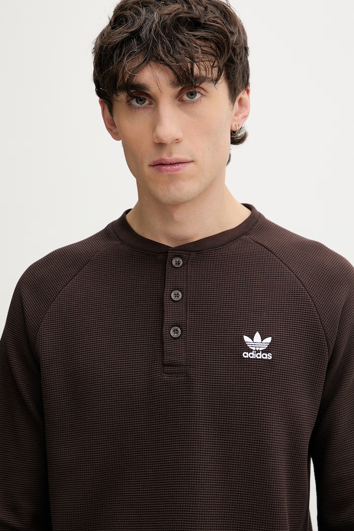 adidas Originals Tričko s dlhým rukávom pánske hnedá KE1133