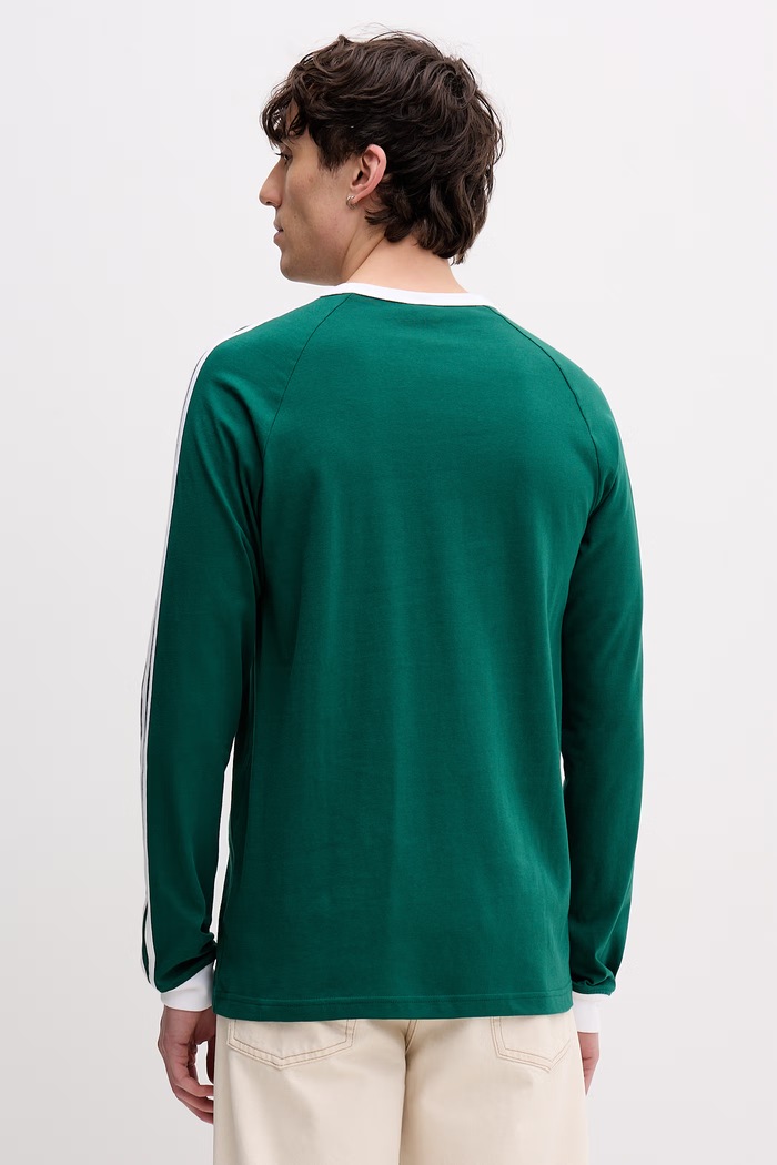 Oblečenie adidas Originals pánske bavlnené tričko s dlhým rukávom KE3543 zelená