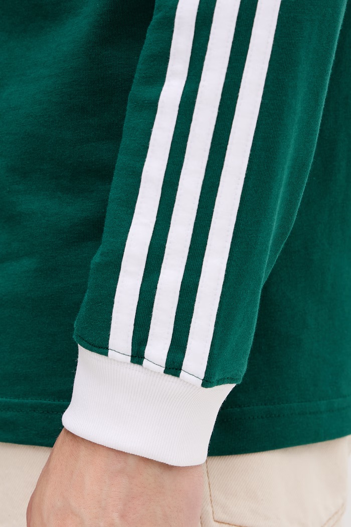 adidas Originals pánske bavlnené tričko s dlhým rukávom KE3543 zelená
