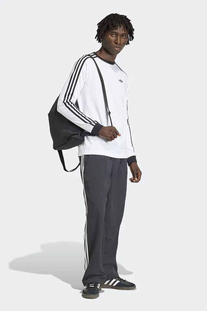 Ρούχα adidas Originals Μακρυμάνικο ανδρικό βαμβακερό KE3545 λευκό