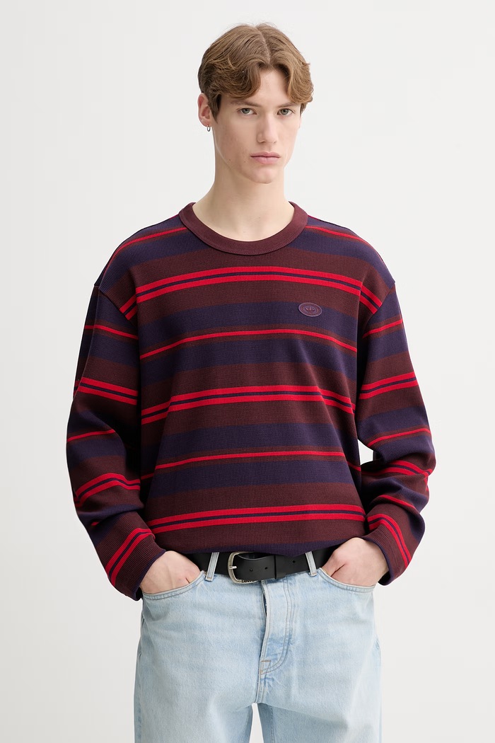 Μακρυμάνικο adidas Originals εμπριμέ κόκκινο KS6847