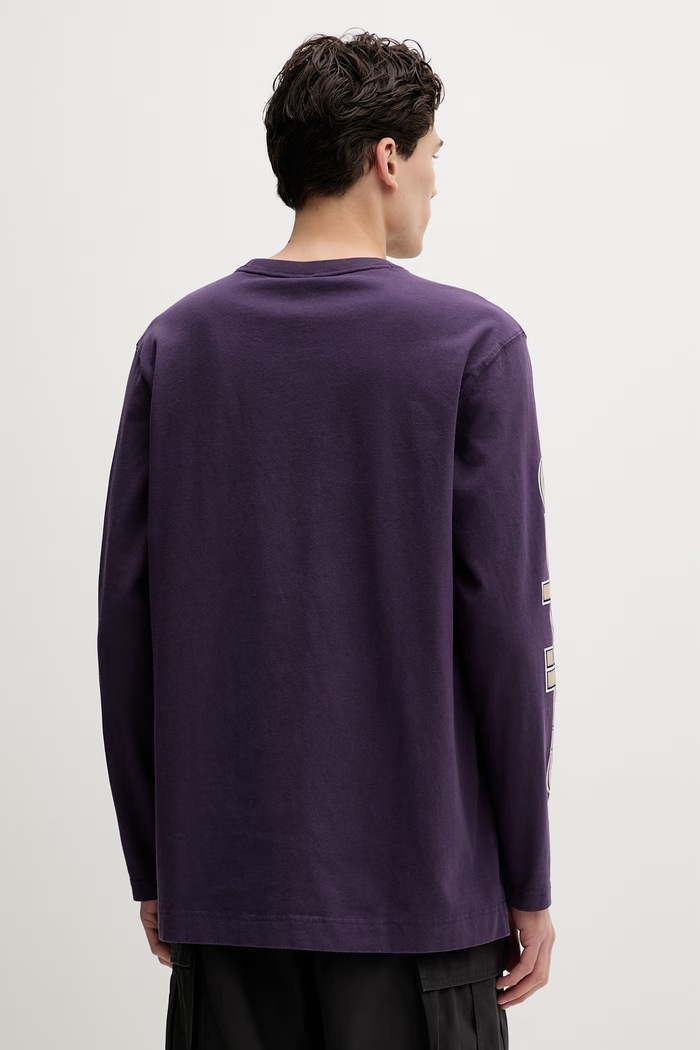 Βαμβακερή μπλούζα με μακριά μανίκια adidas Originals KS6861 μωβ SS26