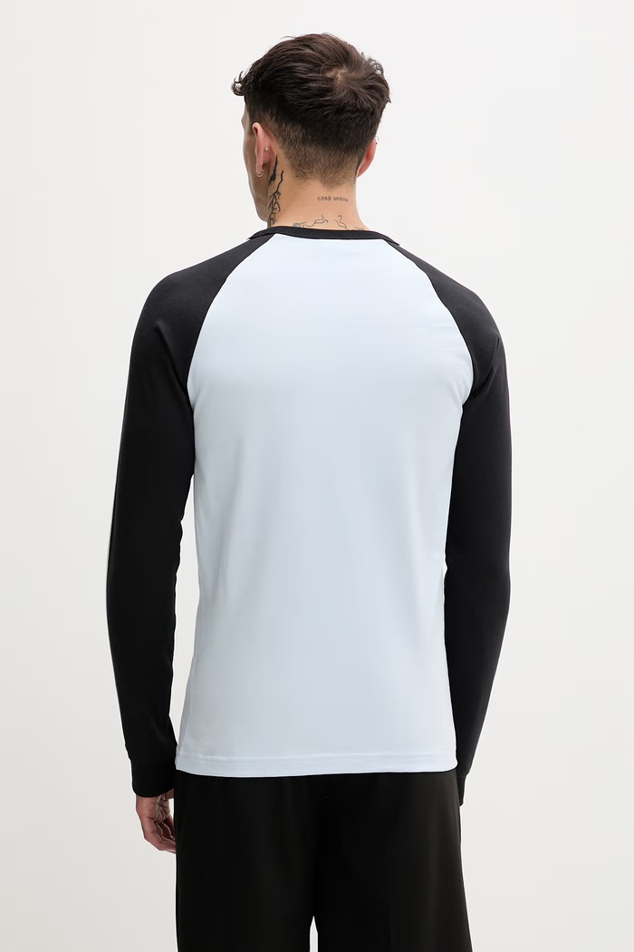 Oblečenie adidas Originals tričko s dlhým rukávom pánske bavlnené KE2424 modrá