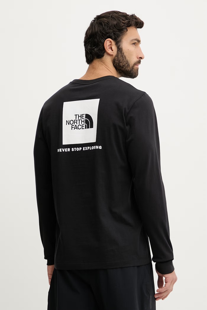 Tričko s dlhým rukávom The North Face EVOLUTION potlač čierna NF0A8B68KY41