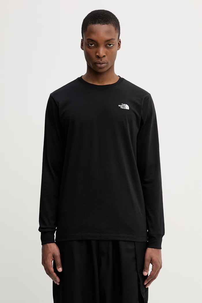 The North Face longsleeve shirt Simple Dome plain black NF0A8EU3JK31
