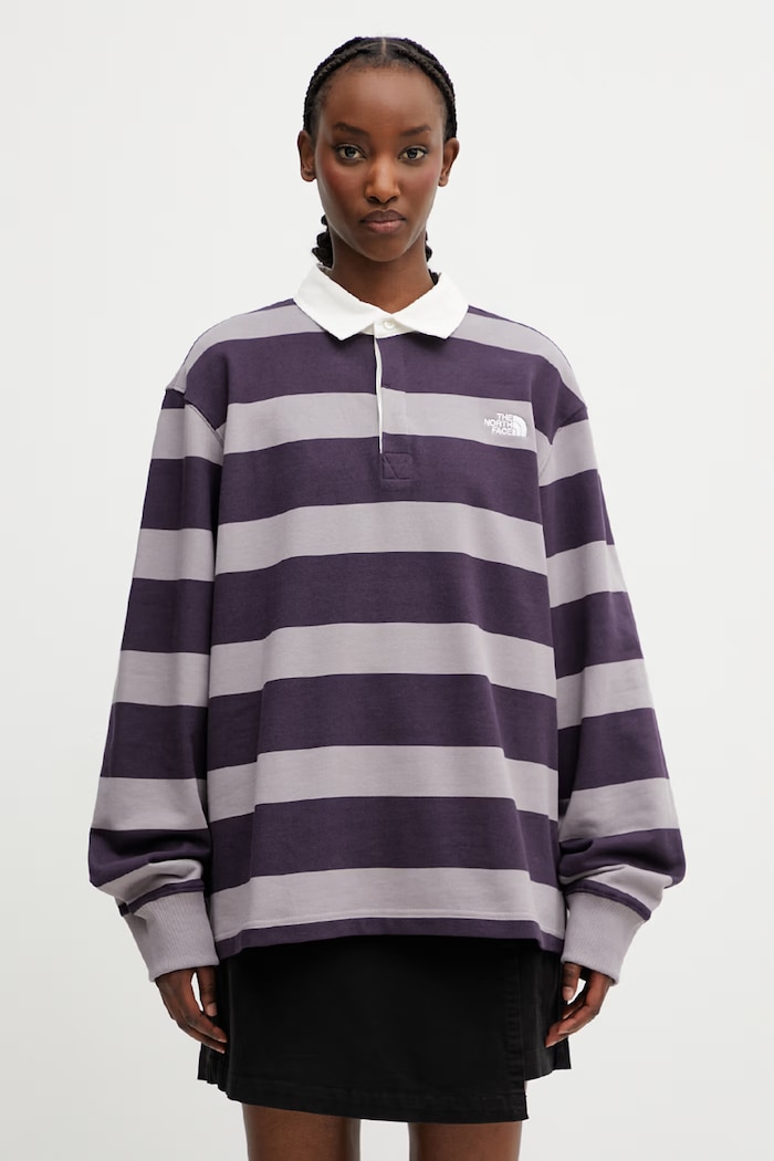 The North Face longsleeve din bumbac violet NF0A8GAWJZU1