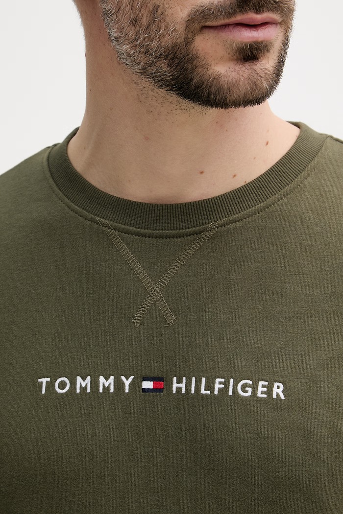 Tommy Hilfiger mikina pánska s bavlnou UM0UM03666 zelená