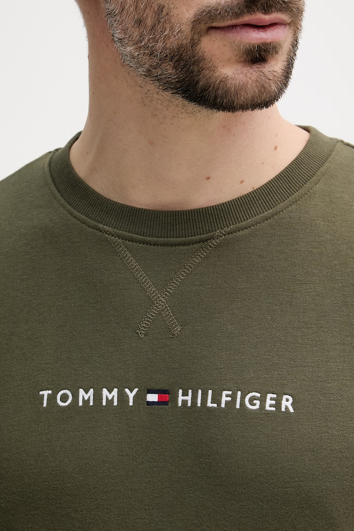 Tommy Hilfiger mikina pánska s bavlnou UM0UM03666 zelená