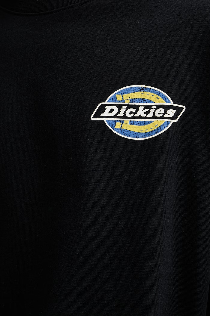 Bavlnené tričko s dlhým rukávom Dickies DK0A8A12BLK1 čierna