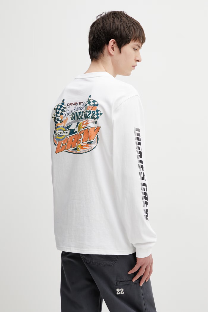 Îmbrăcăminte Dickies longsleeve din bumbac DK0A8A120WH1 alb