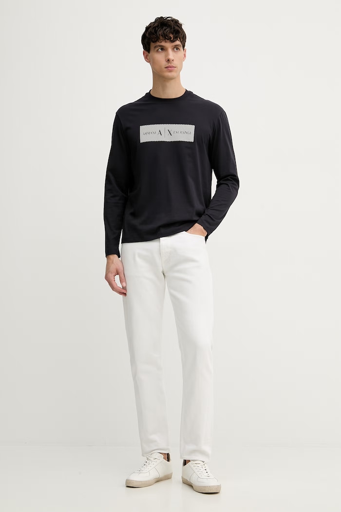 Armani Exchange tričko pánske bavlnené XM002820.AF10356 tmavomodrá SS26
