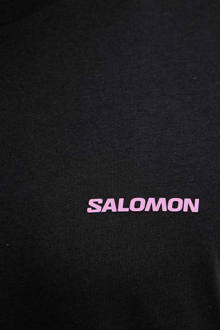 Bavlnené tričko s dlhým rukávom Salomon LC2833000 čierna