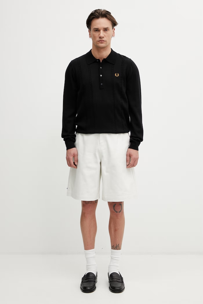 Fred Perry Men's sweater with wool blend K2309 black