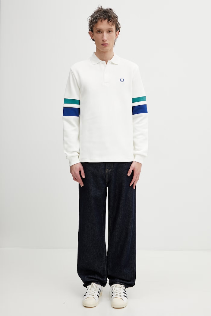 Fred Perry pulover moški bombažen M2416 bela