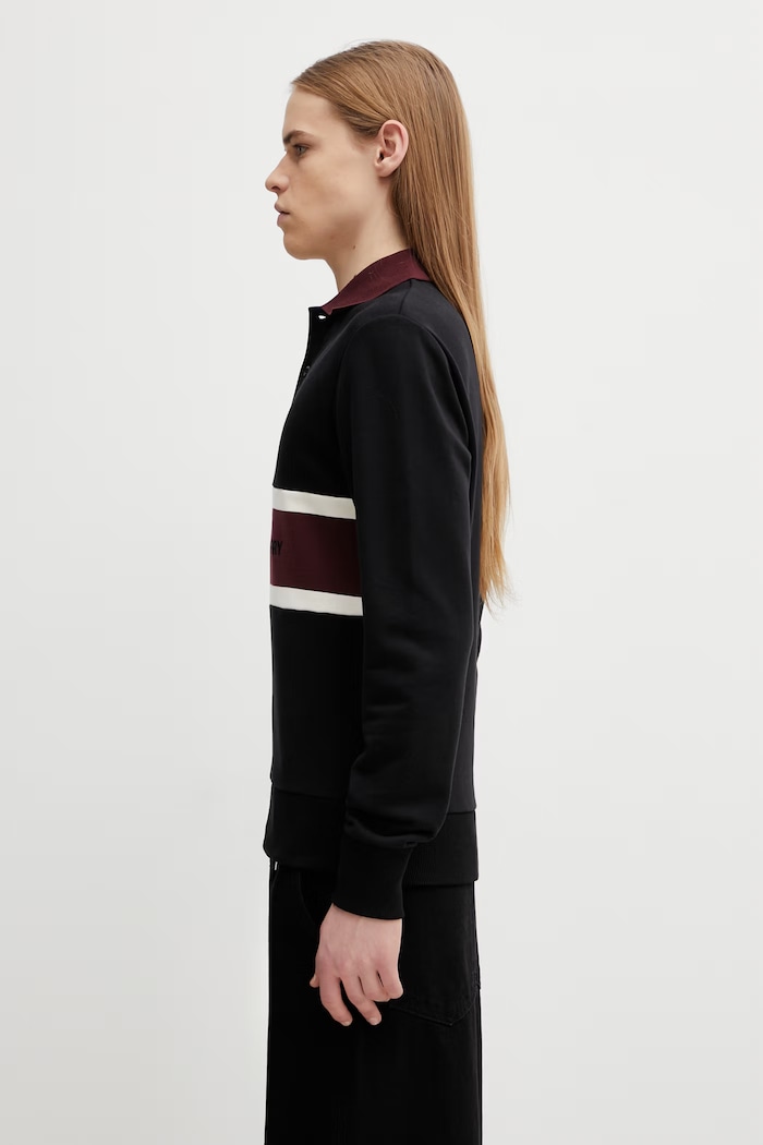Fred Perry pamut hosszúujjú M2417 fekete SS26