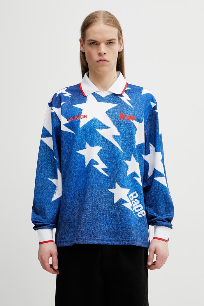 adidas Originals x BAPE longsleeve shirt relaxed blue KF4913