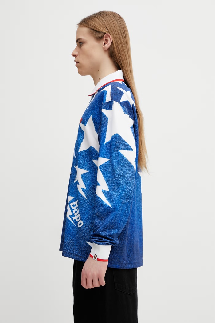 adidas Originals x BAPE longsleeve shirt KF4913 blue SS26