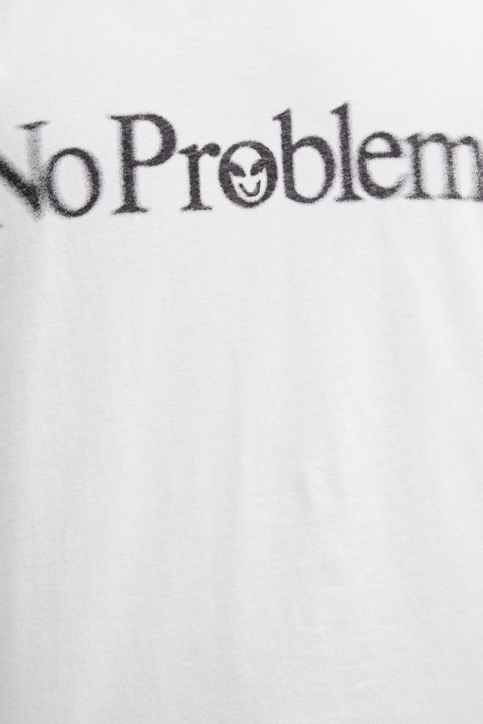No Problemo Smile Away longsleeve de bărbați din bumbac alb NP6002305