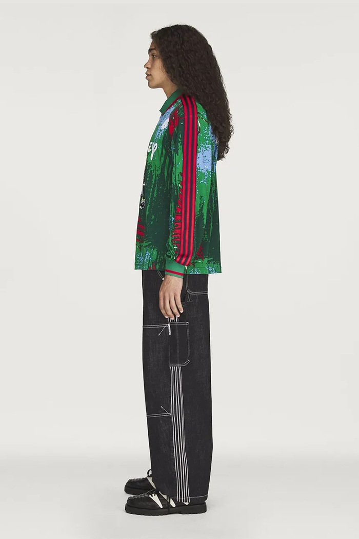 adidas Originals Braindead x Disney longsleeve pentru bărbați KR5177 verde SS26