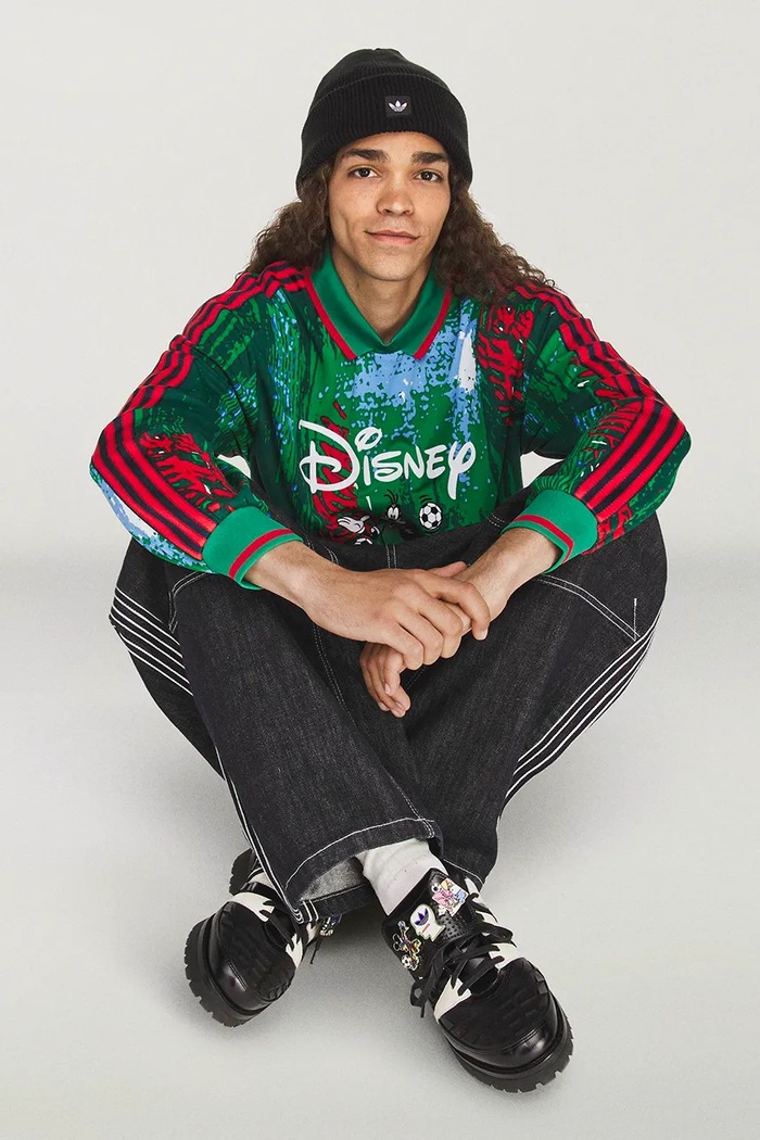 adidas Originals Braindead x Disney longsleeve pentru bărbați KR5177 verde