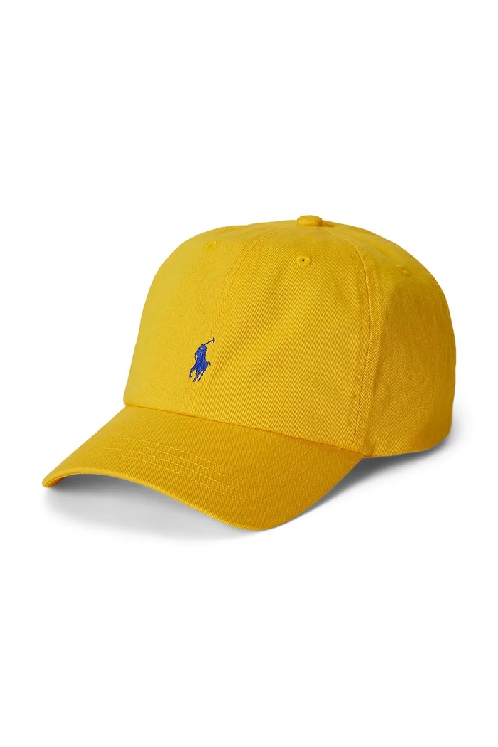 Polo Ralph Lauren czapka z daszkiem bawełniana dziecięca bawełna żółty 323785653501