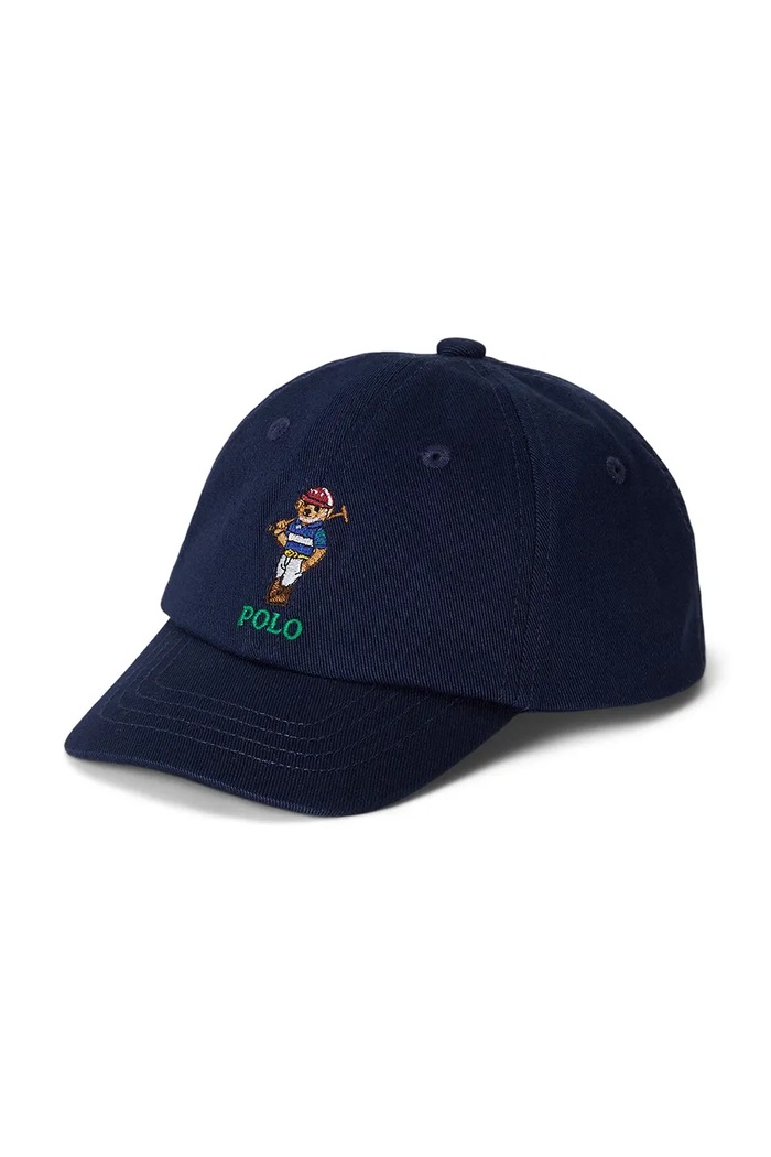 Polo Ralph Lauren czapka z daszkiem bawełniana dziecięca aplikacja granatowy 320A96605001