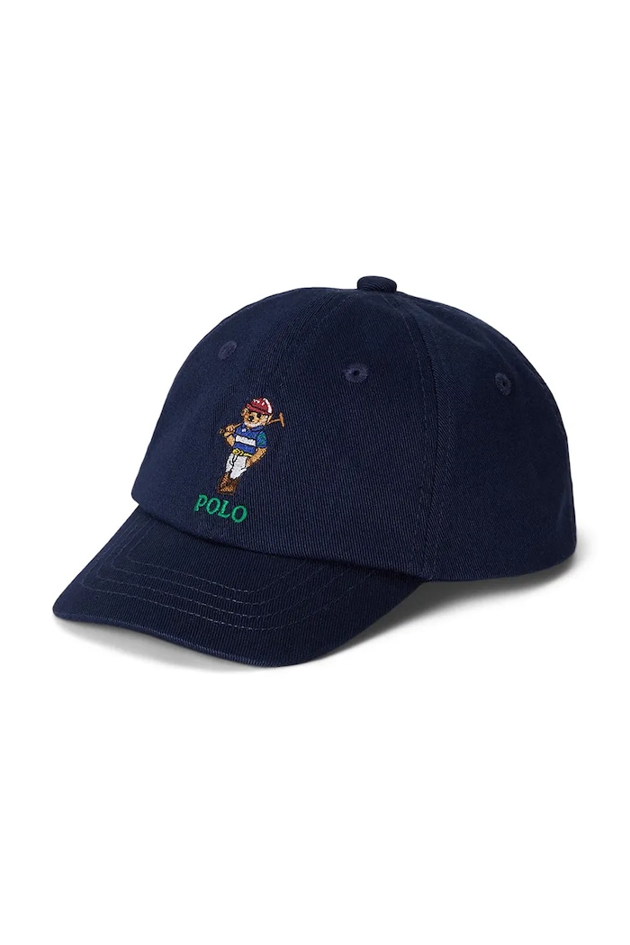 Polo Ralph Lauren czapka z daszkiem bawełniana dziecięca aplikacja granatowy 320A96605001
