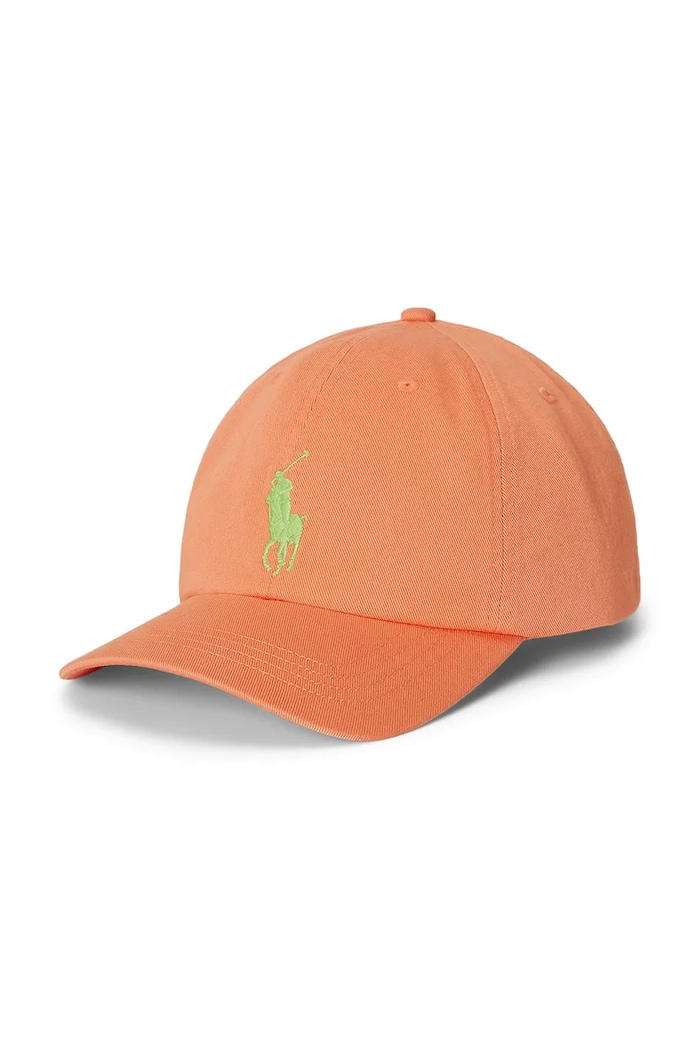 Detská baseballová čiapka Polo Ralph Lauren nášivka oranžová 322980965506