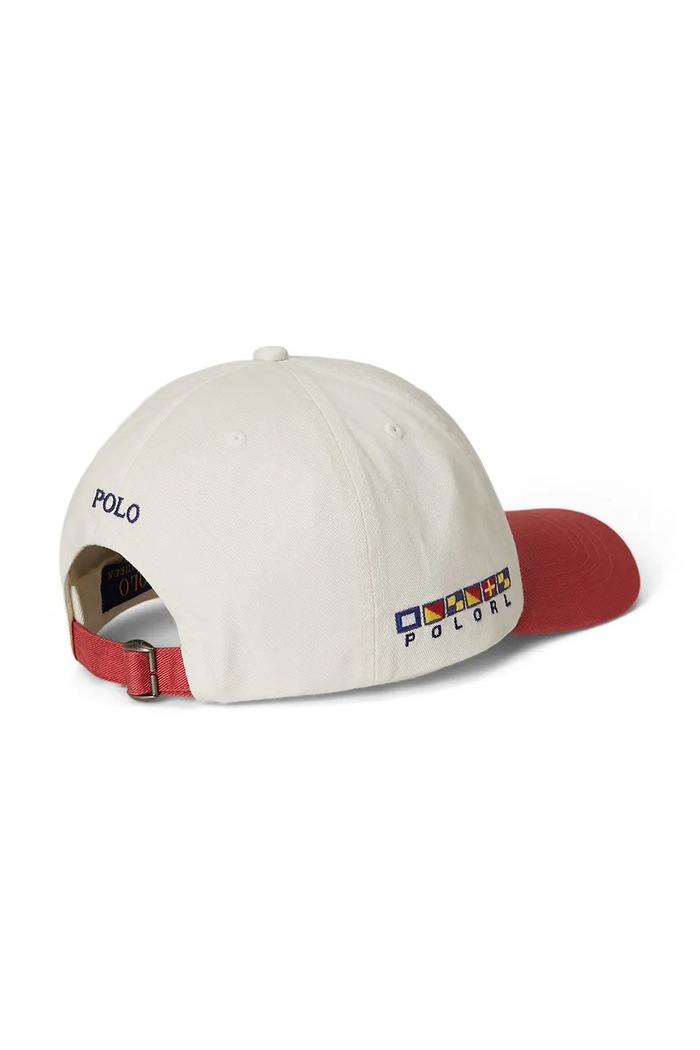 Polo Ralph Lauren czapka z daszkiem bawełniana dziecięca 322B13854001 biały SS26