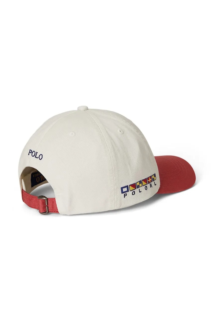 Polo Ralph Lauren czapka z daszkiem bawełniana dziecięca 322B13854001 biały SS26