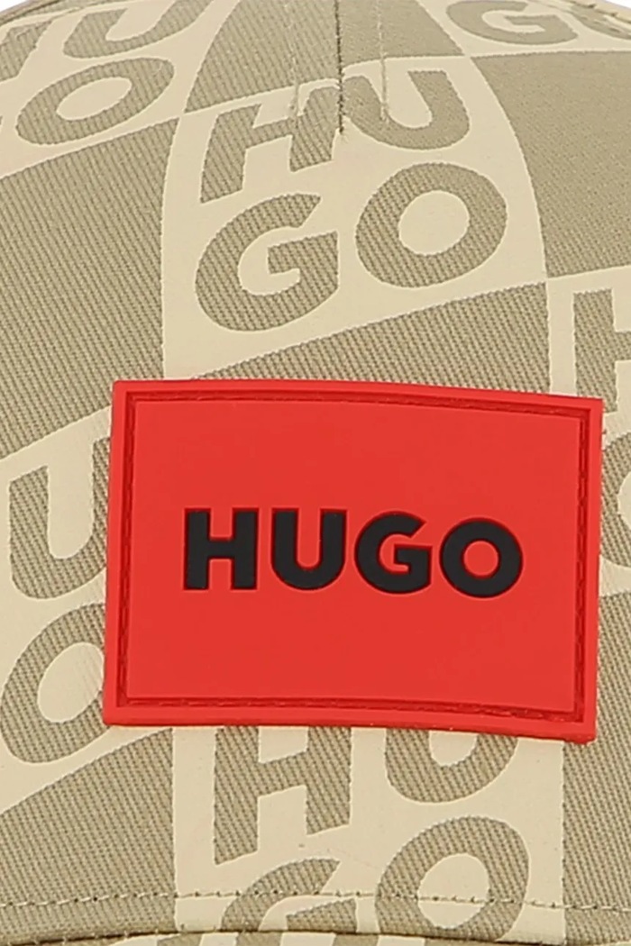 HUGO czapka z daszkiem bawełniana dziecięca beżowy G01168.58