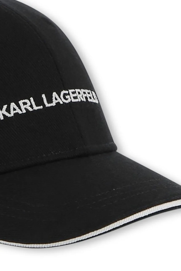 Karl Lagerfeld czapka z daszkiem bawełniana dziecięca czarny Z31221.58