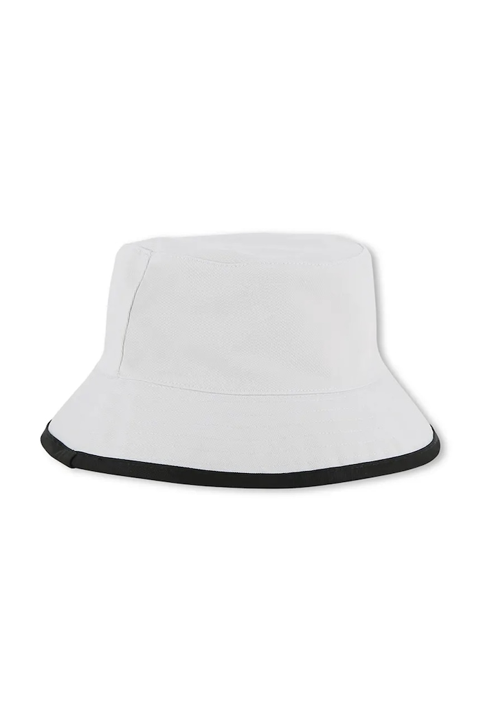 Karl Lagerfeld cappello a doppia faccia in cotone per bambini Z31236 bianco SS26