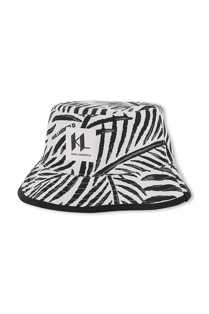 BIMBO Karl Lagerfeld cappello a doppia faccia in cotone per bambini Z31236 bianco
