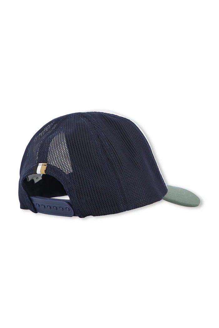 Detská bavlnená šiltovka BOSS J53144 biela SS26
